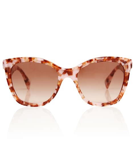 Lyst Prada Pink Square Frame Acetate Sunglasses In Pink