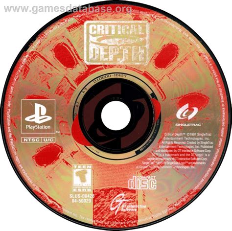 Critical Depth Sony Playstation Artwork Disc