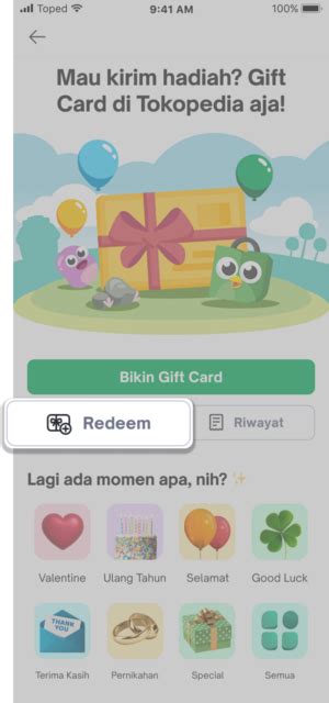 Bagaimana Cara Redeem Gift Card Tokopedia Care