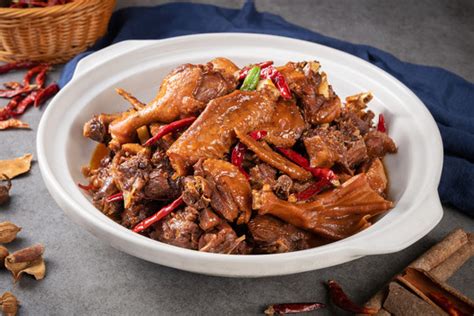 卤蛋烧猪脚中国菜系食品餐饮摄影素材汇图网