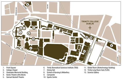 Trinity College Dublin Campus Map