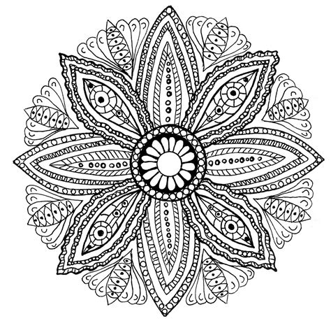 Mandala With Flowers And Leaves Difficult Mandalas For Adults 100