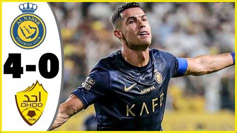 Al Nassr Vs Ohod 4 0 ⚽ronaldo Assist All Goals And Highlights 🔥 Cristiano Ronaldo Youtube