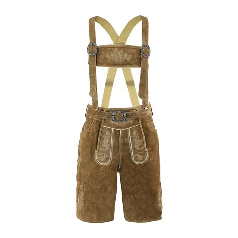 Bayerische Lederhosen Optik Vegan Braun mit Gürtel By Johanna