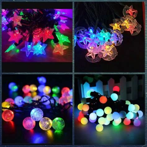 Jual Bola Anggur Lampu Natal Hias Lampu Tumblr Led Rainbow Motif Bola