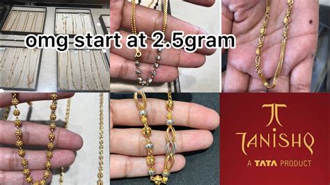 Wow Tanishq Gold Chain Designs With Price Latest 22kt Gold Chain