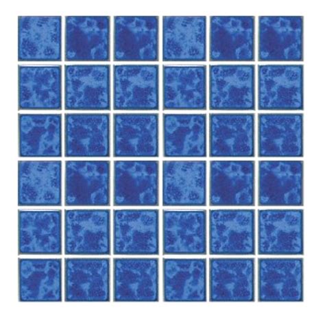 X Reflection Pacific Blue Glossy Glazed Porcelain Mosaic Pool Tile