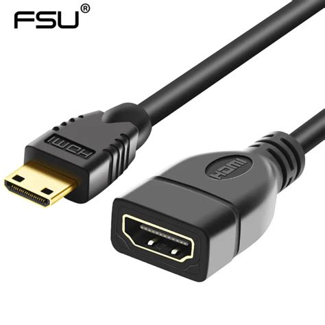 Fsu Mini Hdmi Male To Hdmi Female Adapter Cable Convertor 1080p In Hdmi Cables From Consumer