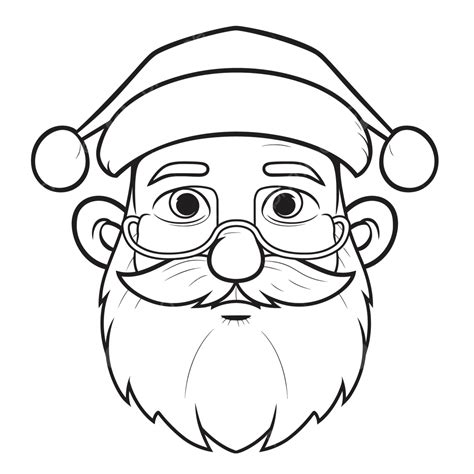 Santa Claus Face Outline