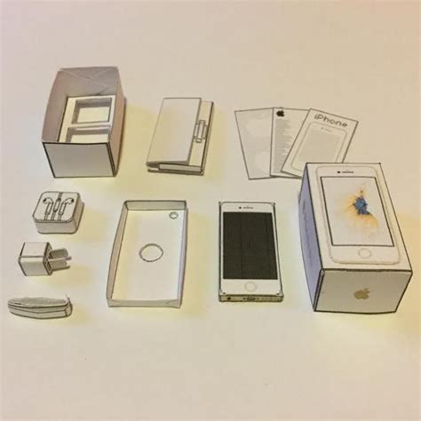 Papercraft Gold Iphone 6s And Box Cardboard Crafts Kids Paper Craft