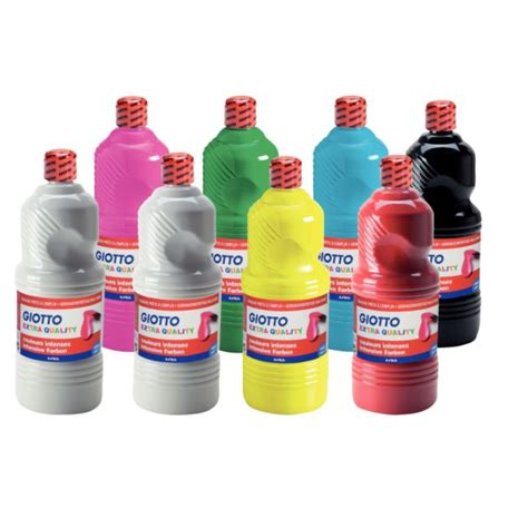 Carton De 8 Flacons 1L De Gouache Liquide GIOTTO Dont 1 Litre Offert