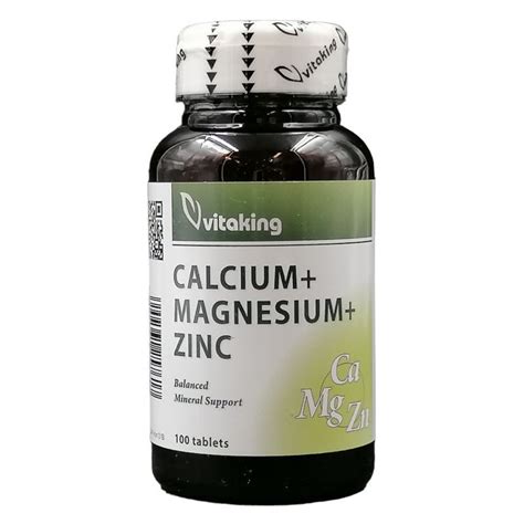 2600 Ft Vitaking Calcium Magnesium Zinc Tabletta 100db