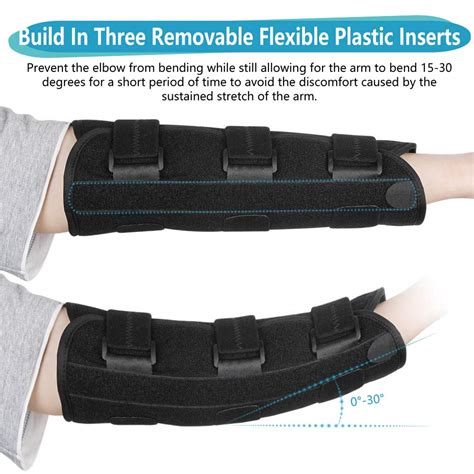 Fibee Elbow Immobilizer Elbow Brace For Ulnar Nerve Entrapment Cubital Tunnel Syndrome Straight