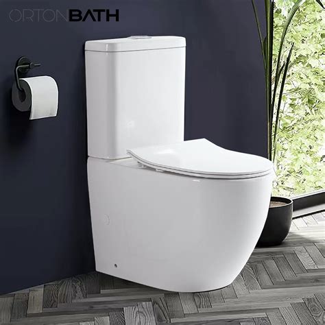 Ortonbath P Trap Fully Back To Wall Watermark Dual Flush Two Piece