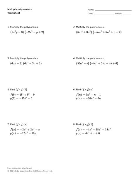 Graphing Polynomial Functions Worksheets With Answer Key Worksheets Library