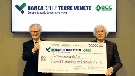 Banca Delle Terre Venete Mila Euro Per Nuovi Percorsi Di Studio