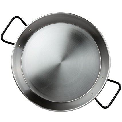 Paella Pfanne für Induktion Stahl poliert 34cm Grill Shop Scheidegger