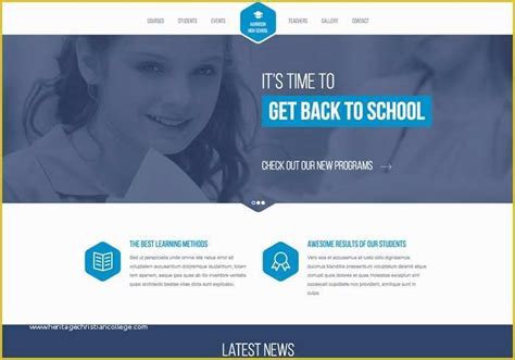 School Website Templates Free Download HTML5 Of High School Responsive Website Template ...