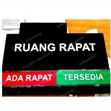 Jual Meeting Room Sign Tanda X Nama Ruang Papan Slide Sliding