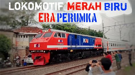 HEBOH LOKOMOTIF ERA PERUMKA MAIN KE JAKARTA Lokomotif CC201 83 48 Merah