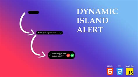 Créer Une Alerte Dynamic Island En Utilisant Css Html Et Javascript