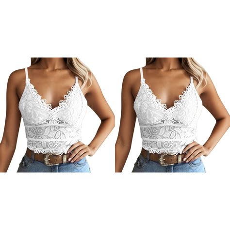 Pack Plus Size Lingerie Vest Bra Wireless Camisole Underwear Crop V Neck Women Role Playing