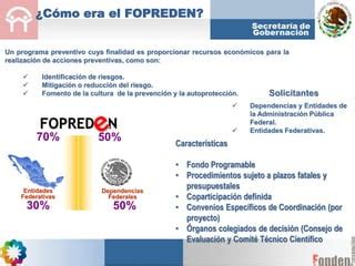 Presentacion Fondo De Prevenci N De Desastres Naturales Pdf