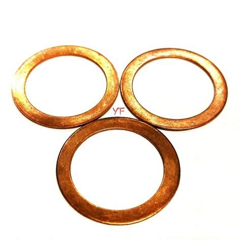 Jual Ring Plat Tembaga M Diameter Lubang Dalam Mm Copper Seal Di