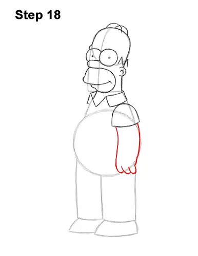 How To Draw Homer Simpson Full Body Video Step By Step Pictures