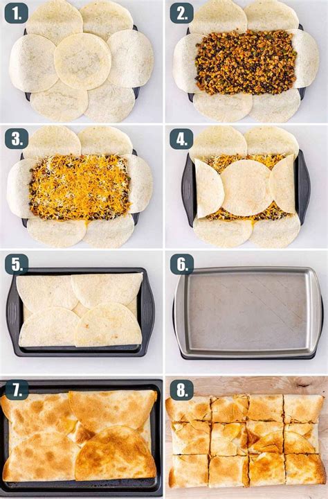 Sheet Pan Quesadilla With Chicken Baked In The Oven Enough To Feed A Crowd This Giant