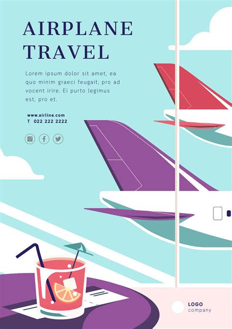 Airplane travel poster layout 670463 Vector Art at Vecteezy