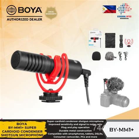 Boya BY MM1 Super Cardioid Condenser Shotgun Microphone With Real Time