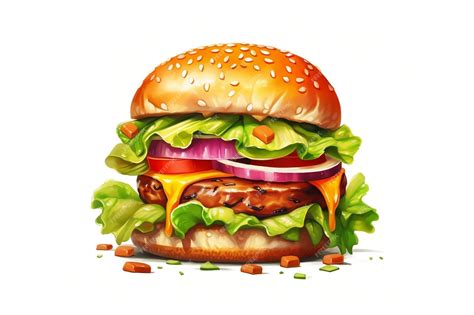 Premium Ai Image Plant Based Burger On A White Background Generative Ai