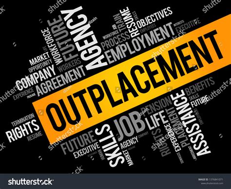 Outplacement Word Cloud Collage Business Concept Stock Vector Royalty