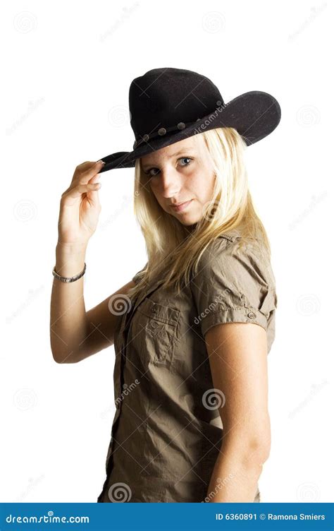 Rodeo Cowgirl In Cowboy Hat Stock Photo | CartoonDealer.com #12298212