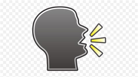 Speaking Head In Silhouette Id 12327 Emojicouk - Talking Emoji Png,People Talking Silhouette Png ...