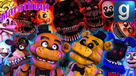 Gmod Fnaf Marathon The Nightmares Attack Parts 1 10 Youtube