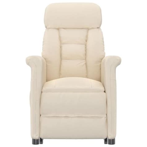 Zerodis Fauteuil inclinable de massage électrique Beige Microfibre