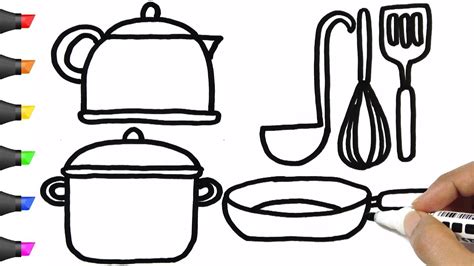 Cooking Utensils Drawing | Free download on ClipArtMag