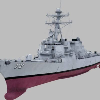 USS Mahan DDG 72 Arleigh Burke Class Destroyer 3D Model By Pxfpxd