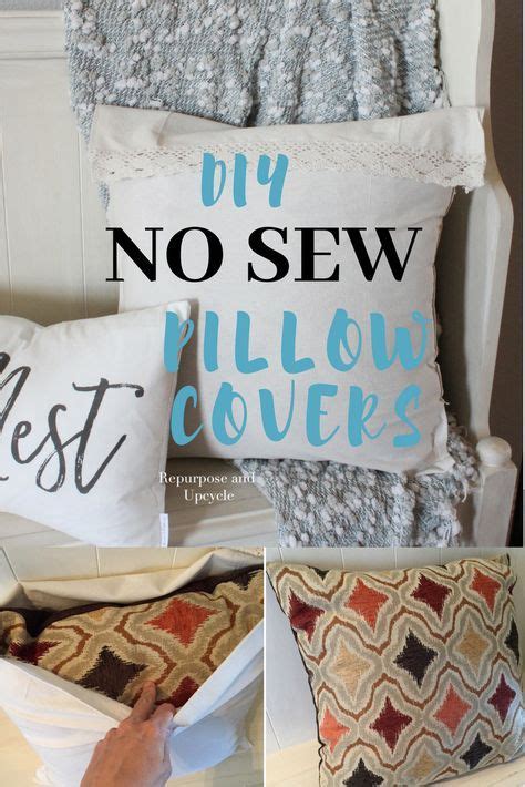 Easy Diy No Sew Pillow Cover From A Tablecloth No Sew Pillow Covers