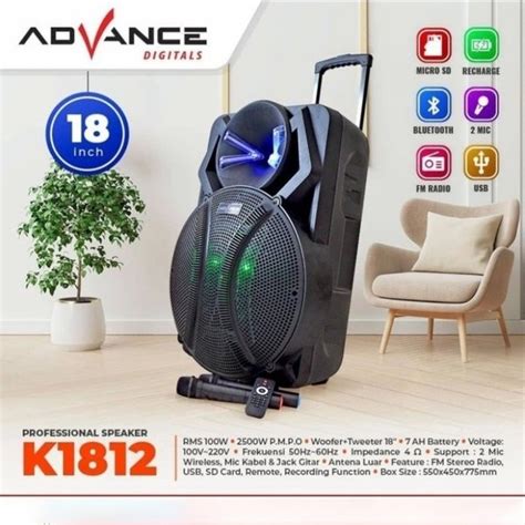 Jual ADVANCE K 1812 Speaker Meeting Portable Bluetooth Ukuran 18 Inch