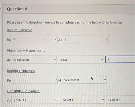 Solved Please Use The Dropdown Menus To Complete Each Of The Chegg