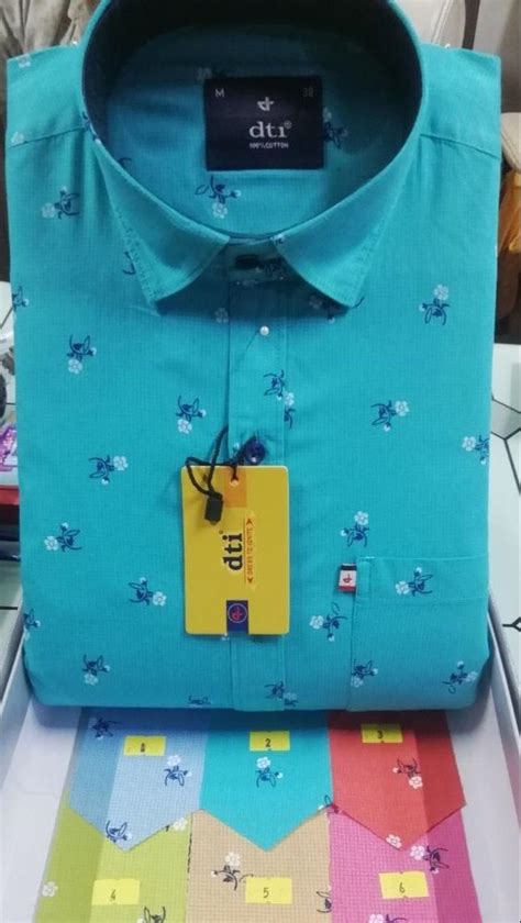 Cotton Collar Neck Men Sky Blue Full Sleeve Shirt Machine Wash At Rs