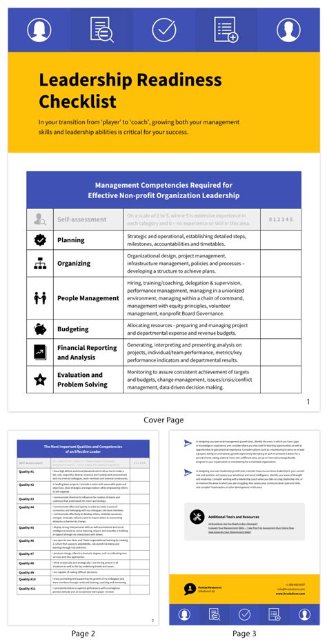 Leadership Individual Development Plan Checklist Template Venngage