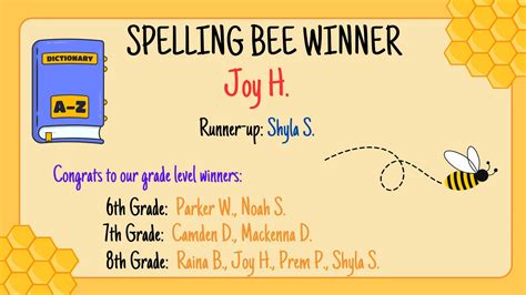 2023 2024 Simpson Spelling Bee Winners