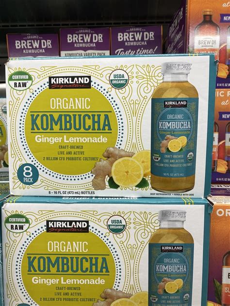 8 Kirkland Signature Organic Ginger Lemonade Kombucha In 2023 Ginger