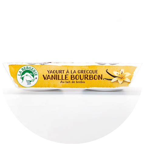 Yaourt La Grecque Vanille Bourbon X G La Bergerie