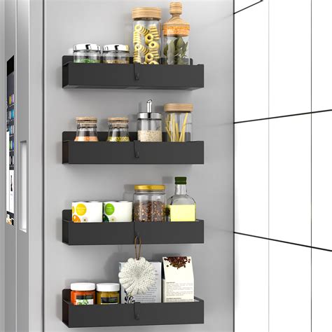 StoveShelf Magnetic Shelf for Kitchen Stove Organization, Black, 30" Length - Zero Installation ...