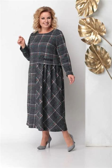 Модные осенние платья для пышных женщин 45+ | Dress, Pretty women ...